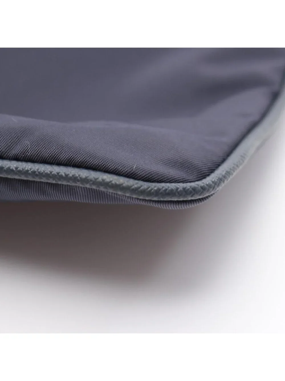 Prada Clutch Tessuto Saffiano Navy Nylon Leather Triangle Logo
